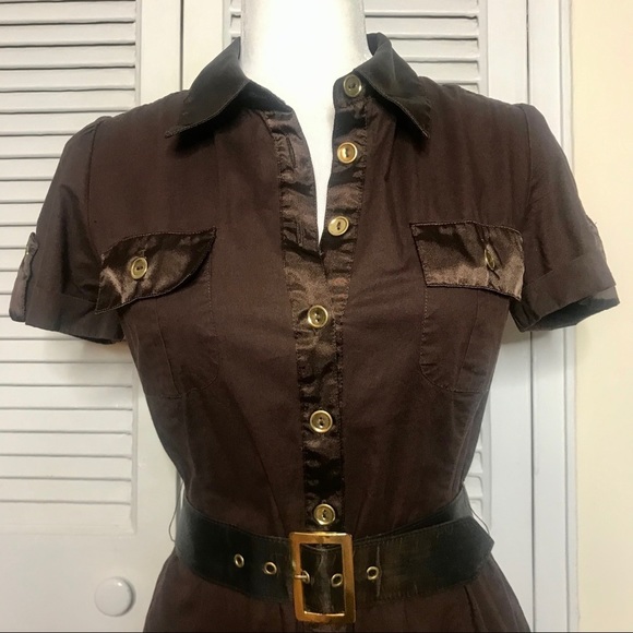 Vintage Brown Shirtdress by Speechless - Picture 2 of 5